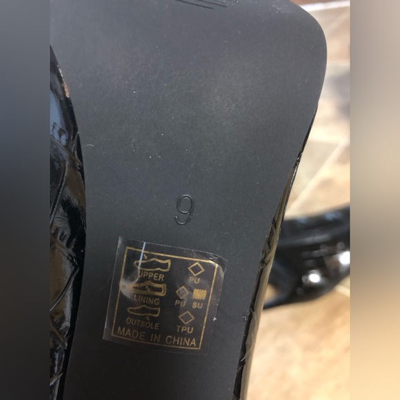 SEXY SAY MY NAME CROC 🐊 PRINT STILETTO BOOTS SIZE: 9.0 - Picture 6 of 8